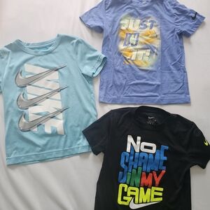 Nike Kids Graphic T-Shirts - Blue, Black, Light Blue